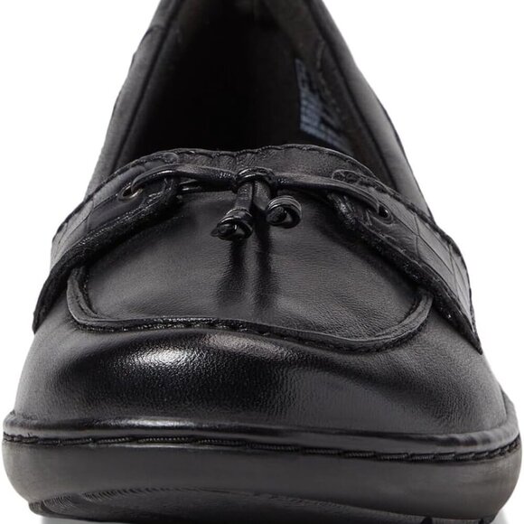 Women's Leather Shoes Size 8.5 Flat Comfortable Casual Dress Black - Picture 7 of 7